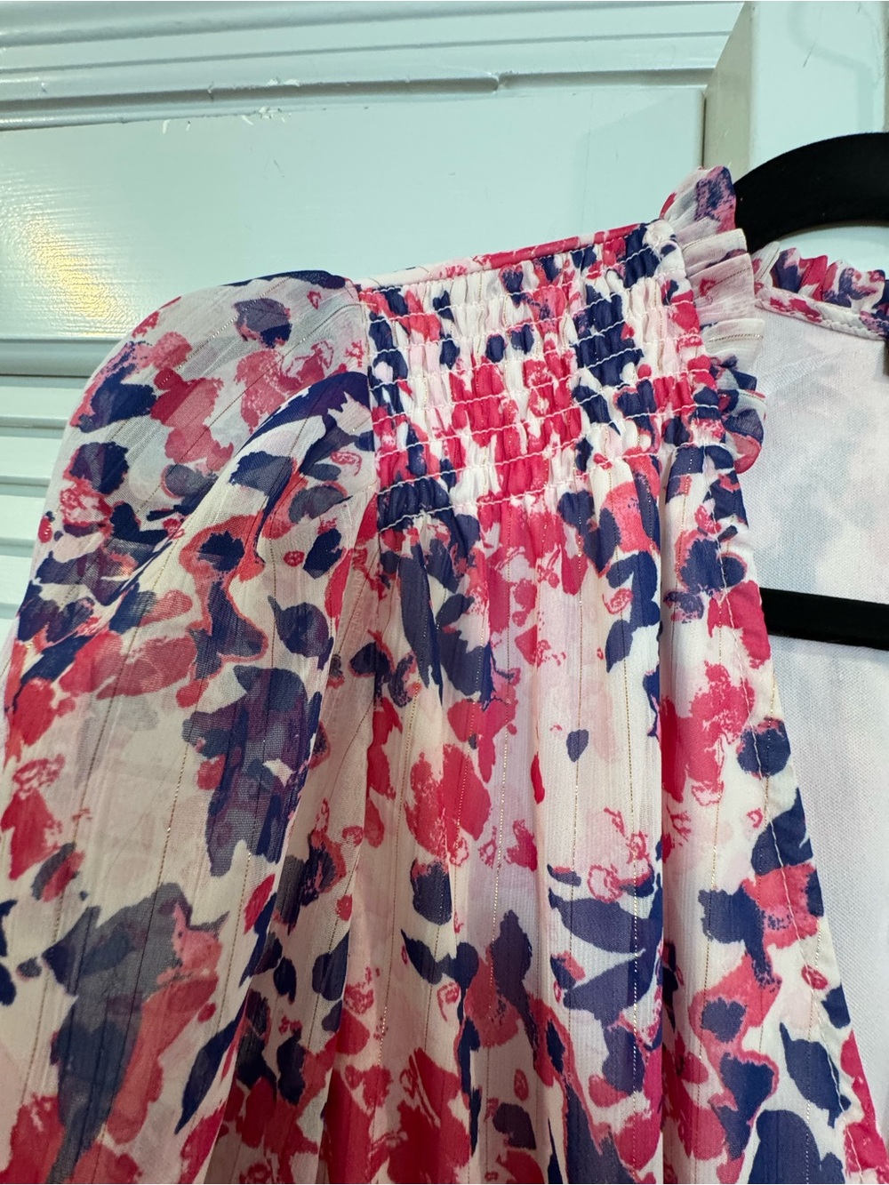 Aqua Pink & Navy Floral Dress - Picture 3 of 8